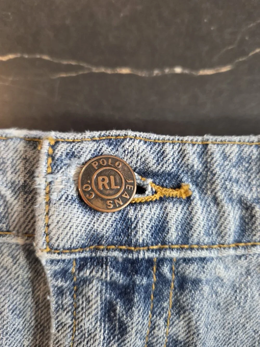 Vintage Ralph Lauren Polo Jeans Co. Denim Column Maxi Skirt Size 6